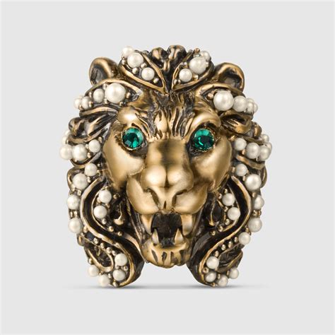 gucci girl rings|female Gucci lion ring.